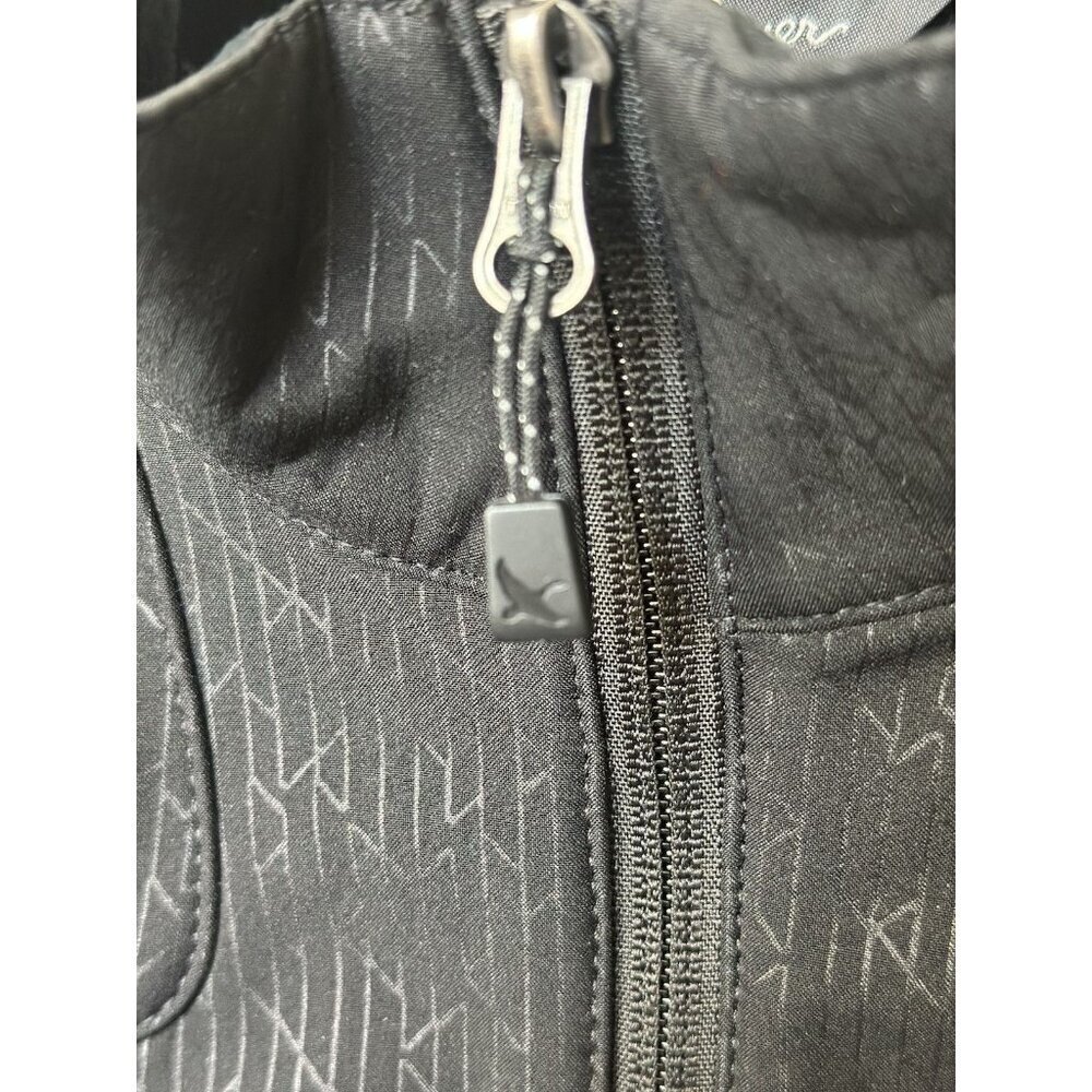 Eddie Bauer W's Size M Black Fleece Lined Softshell Full Zip Jacket Zip Pockets - Picture 8 of 16